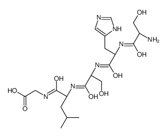 2-[[(2S)-2-[[(2S)-2-[[(2S)-2-[[(2S)-2-amino-3-hydroxypropanoyl]amino]-3-(1H-imidazol-5-yl)propanoyl]amino]-3-hydroxypropanoyl]amino]-4-methylpentanoyl]amino]acetic acid结构式