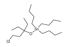 tributyl((1-chloro-3-ethylpentan-3-yl)oxy)stannane Structure