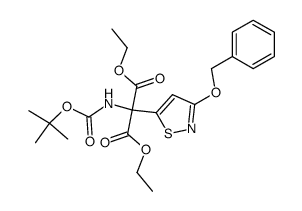 ethyl 2-tert-butyloxycarbonylamino-2-ethoxycarbonyl-2-(3-benzyloxy-5-isothiazolyl)acetate Structure