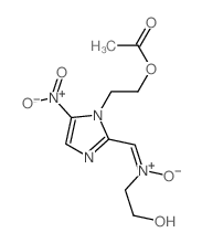 (Z)-[1-(2-acetyloxyethyl)-5-nitro-imidazol-2-yl]methylidene-(2-hydroxyethyl)-oxido-azanium结构式