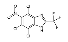 4,6,7-trichloro-5-nitro-2-(trifluoromethyl)-1H-benzimidazole结构式