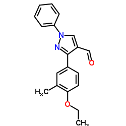 3-(4-Ethoxy-3-methylphenyl)-1-phenyl-1H-pyrazole-4-carbaldehyde Structure