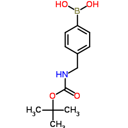 4-[(N-BOC-Amino)methyl]phenylboronicacid structure