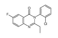 3-(2-chlorophenyl)-2-ethyl-6-fluoroquinazolin-4-one Structure