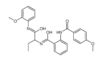 N-[1-(2-methoxyanilino)-1-oxobutan-2-yl]-2-[(4-methoxybenzoyl)amino]benzamide结构式