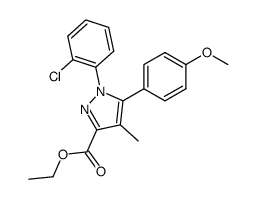 1-(2-chlorophenyl)-4-methyl-5-(4-methoxyphenyl)-1H-pyrazole-3-carboxylic acid ethyl ester结构式