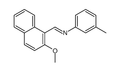 1-(2-methoxynaphthalen-1-yl)-N-(3-methylphenyl)methanimine结构式