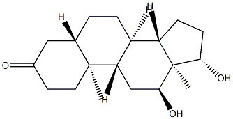 12α,17β-Dihydroxy-5α-androstan-3-one结构式