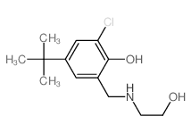 2-chloro-6-[(2-hydroxyethylamino)methyl]-4-tert-butyl-phenol Structure