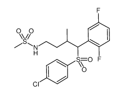 (3RS,4RS)-N-[4-(4-chlrorbenzenesulfonyl)-4-(2,5-difluorophenyl)-3-methylbutyl]-methanesulfonamide Structure