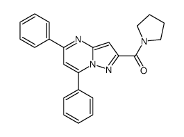 (5,7-diphenylpyrazolo[1,5-a]pyrimidin-2-yl)-pyrrolidin-1-ylmethanone Structure