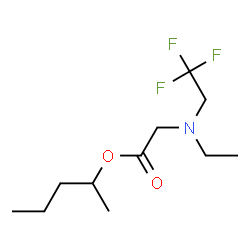 N-Ethyl-N-(2,2,2-trifluoroethyl)glycine 1-methylbutyl ester结构式