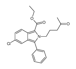 5-Chlor-2-(4-oxopentyl)-3-phenylisoindol-1-carbonsaeure-ethylester结构式