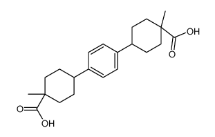 4-[4-(4-carboxy-4-methylcyclohexyl)phenyl]-1-methylcyclohexane-1-carboxylic acid Structure