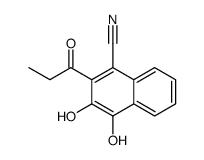 3,4-dihydroxy-2-propanoylnaphthalene-1-carbonitrile结构式