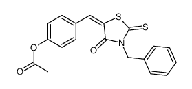 [4-[(E)-(3-benzyl-4-oxo-2-sulfanylidene-1,3-thiazolidin-5-ylidene)methyl]phenyl] acetate Structure