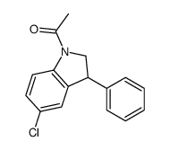 1-(5-chloro-3-phenyl-2,3-dihydroindol-1-yl)ethanone结构式