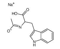 Sodium N-acetyl-DL-tryptophanate structure