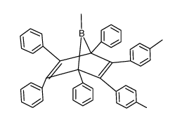 7-methyl-1,2,3,4-tetraphenyl-5,6-di-p-tolyl-7-bora-bicyclo[2.2.1]hepta-2,5-diene结构式