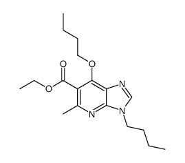 7-butoxy-3-butyl-5-methyl-3H-imidazo[4,5-b]pyridine-6-carboxylic acid ethyl ester结构式