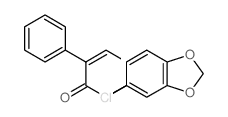 Benzeneacetic acid, a-[(6-chloro-1,3-benzodioxol-5-yl)methylene]-,ethyl ester结构式