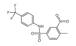 4-methyl-3-nitro-N-[4-(trifluoromethyl)phenyl]benzenesulfonamide结构式