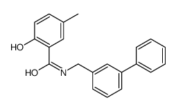 2-hydroxy-5-methyl-N-[(3-phenylphenyl)methyl]benzamide结构式