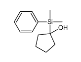 1-[dimethyl(phenyl)silyl]cyclopentan-1-ol结构式