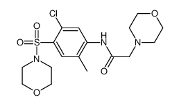 4-Morpholineacetamide, N-(5-chloro-2-methyl-4-(4-morpholinylsulfonyl)p henyl)- Structure