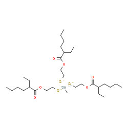 (methylstannylidyne)tris(thioethylene) tris(2-ethylhexanoate) Structure