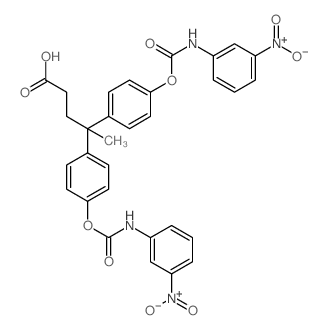 4,4-bis[4-[(3-nitrophenyl)carbamoyloxy]phenyl]pentanoic acid结构式