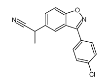 2-[3-(4-chloro-phenyl)-benzo[d]isoxazol-5-yl]-propionitrile Structure