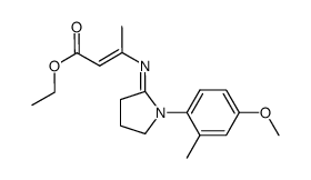 ethyl 3-({1-[2-methyl-4-(methyloxy)phenyl]-2-pyrrolidinylidene}amino)-2-butenoate Structure