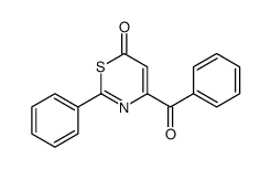 4-Benzoyl-6-oxo-2-phenyl-1,3-thiazine结构式