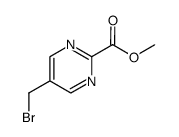 5-Bromomethyl-pyrimidine-2-carboxylic acid methyl ester Structure