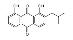 1,8-dihydroxy-2-(2-methylpropyl)anthracene-9,10-dione结构式