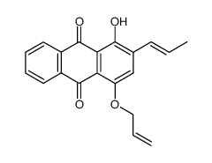 1-hydroxy-2-(prop-1'-enyl)-4-(prop-2''-enyloxy)anthraquinone Structure