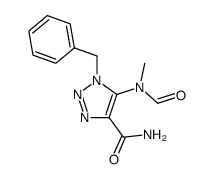 3-benzyl-4-N-methylformamido-1,2,3-triazole-5-carboxamide Structure