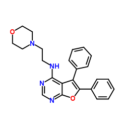 N-[2-(4-Morpholinyl)ethyl]-5,6-diphenylfuro[2,3-d]pyrimidin-4-amine Structure