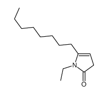 1-ethyl-5-octyl-3H-pyrrol-2-one结构式