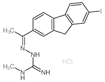 Hydrazinecarboximidamide, 2-[1-(7-iodo-9H-fluoren-2-yl)ethylidene]-N-methyl-, hydrochloride (1:1) picture