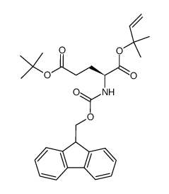 Fmoc-Glu(t-Bu)-1,1-dimethylallyl ester结构式