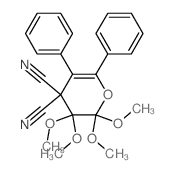 2,2,3,3-tetramethoxy-5,6-diphenyl-pyran-4,4-dicarbonitrile Structure