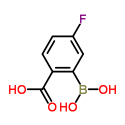 2-borono-4-fluorobenzoic acid structure