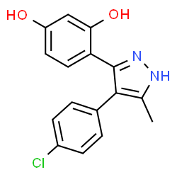 4-[4-(4-chlorophenyl)-5-methyl-1H-pyrazol-3-yl]benzene-1,3-diol Structure