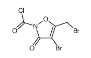 4-bromo-5-(bromomethyl)-3-oxo-1,2-oxazole-2-carbonyl chloride Structure