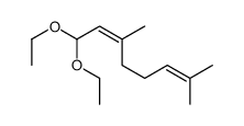 1,1-diethoxy-3,7-dimethylocta-2,6-diene Structure