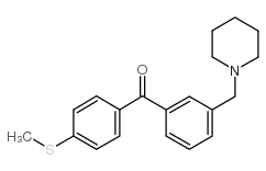 3-PIPERIDINOMETHYL-4'-THIOMETHYLBENZOPHENONE structure