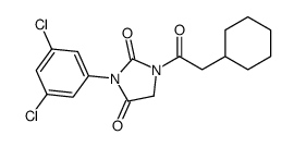 1-(2-cyclohexylacetyl)-3-(3,5-dichlorophenyl)imidazolidine-2,4-dione Structure