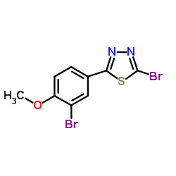 2-Bromo-5-(3-bromo-4-methoxyphenyl)-1,3,4-thiadiazole Structure